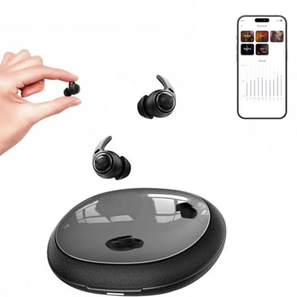 NE76 Sleep Earbuds Bluetooth 6.0 in Ear, AI Translation Headphones Real Time 164 Languages, Mini Sleep Headphones Small Design for Side Sleepers for Travel Education Business Meetings - color: Black