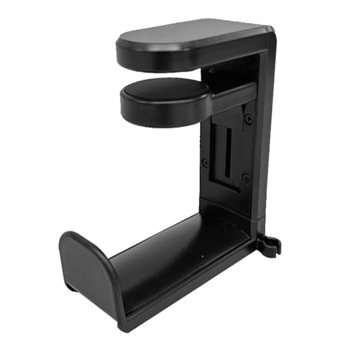 PC Gaming Headset Headphone Hook Holder Hanger Mount, Headphones Stand with Adjustable & Rotating Arm Clamp, Under Desk Design, Universal Fit, Built in Cable Clip Organizer