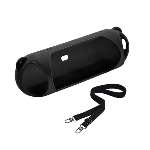 Silicone Case Cover for Beats Pill Portable Speaker Travel Protective Carrying Pouch Speaker Sleeve Skin Cover (Black) - color: Black