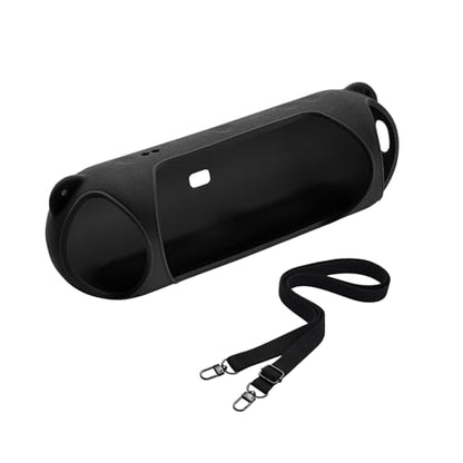 Silicone Case Cover for Beats Pill Portable Speaker Travel Protective Carrying Pouch Speaker Sleeve Skin Cover (Black) - color: Black