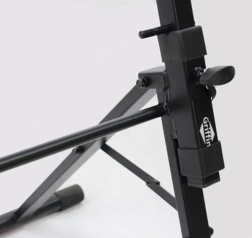 GRIFFIN Guitar Amplifier Stand (Stage-FramePRO Series) – Low Profile Audio Amp Tilt Back Adjustment – Combo PA Speaker Karaoke Monitor Holder – Speaker Cabinet Studio Equipment Platform Riser