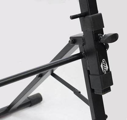 GRIFFIN Guitar Amplifier Stand (Stage-FramePRO Series) – Low Profile Audio Amp Tilt Back Adjustment – Combo PA Speaker Karaoke Monitor Holder – Speaker Cabinet Studio Equipment Platform Riser