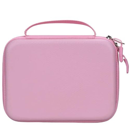 Tourmate Hard Storage Case for YLL/zicor/Kinglucky/CscyyAmz/IROO Kids Karaoke Machine,PU Travel Case for Portable Bluetooth Speaker Two Microphones (Only Case) (Pink)