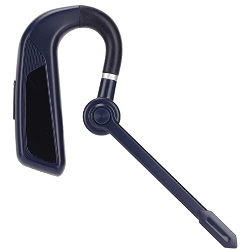 PUSOKEI Single Ear Bluetooth Earpiece, 270° Rotatable Handsfree Headset with Mic for Business Office Driving,Wear it Left or Right No Delay