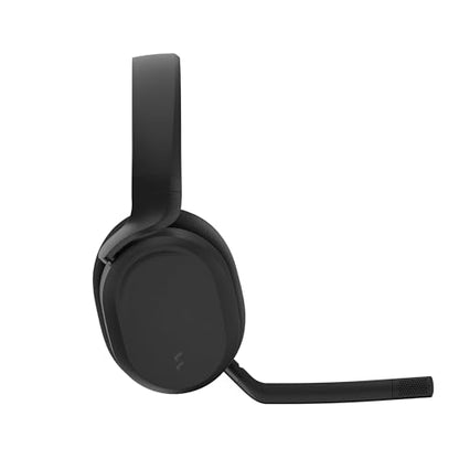 Fractal Design Scape Dark - Wireless PC Gaming Headset - Detachable Flip-to-Mute Microphone with Noise Cancellation - Battery Life Up to 40 Hours - Configurable Ambient Lighting - Black - color: Dark