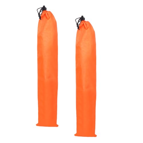 2 Pcs 24 x 5 Inch Tripod Monopod Case Bag, Oxford Cloth Foldable Tripod Carrying Case Bag with Drawstring, Fits Speaker/Light Stand/Studio/Outdoor/Travel/Camping, Orange - size: 24x5 Inch