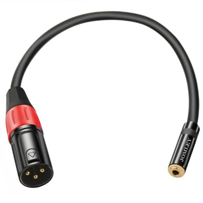 XLR to 3.5mm Adapter, Balanced 3.5mm 1/8 inch Mini Jack Female to XLR Male Stereo Audio Adapter Cable - 1ft - style: 3.5mm Female to XLR Male