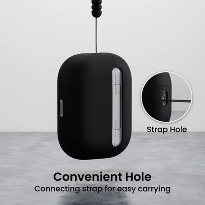ORNARTO Compatible with AirPods Pro 2 Case 2022, Full Protective Hybrid Silicone for AirPods Pro 2nd Generation Case, Front LED Visible Skin Cover-Black | Hybrid Silicone Rubber, Front LED Visible, Wireless Charging, Skin-Friendly Soft Touch, Anti-Scratch