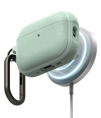 Ringke Onyx Magnetic for AirPods Pro 3 Case [Compatible with MagSafe] Oil & Dirt Resistant Feels Good in The Hand Non-Slip Lightweight Cover with Carabiner - Mint - color: Mint, size: AirPods Pro 3