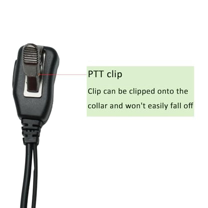 G Shape Headset with PTT Mic Compatible for Baofeng UV-5R BF-888S BF-F8HP BF-F9 Kenwood TK-3140 TK-2202 TK-3400 TK-3402 TK-3107 Two Way Radio 2Pack