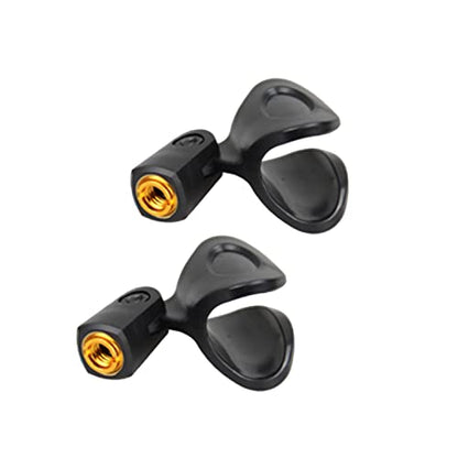 LGEGE Microphone Clips for Stands,Universal Wireless Mic Clip Holder with 5/8 to 3/8 Microphone Adapter,Knob Adjustable 180 DegreeS (U 2Pcs) (W214) - color: U 2Pcs