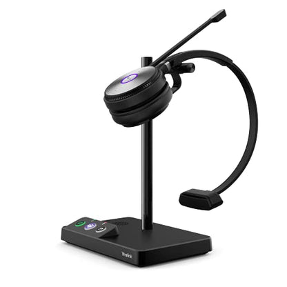 Yealink WH62 Mono UC Wireless Noise Canceling Headset - Connects and Works with USB Enabled Deskphones, Computers and Softphones. (Renewed)