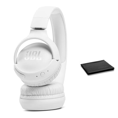 JBL Tune 510BT Wireless On-Ear Headphones with Pure Bass Sound, 40 Hours Battery, Fast Charging, Built-in Microphone, Bluetooth Connectivity, Lightweight Foldable Design, Includes Cloth