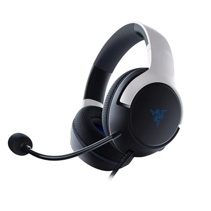 Razer Kaira X Wired Headset for PlayStation 5 (50 mm Driver, Hyperclear Cardioid Microphone, Volume Control, Microphone Mute Button) Black/White