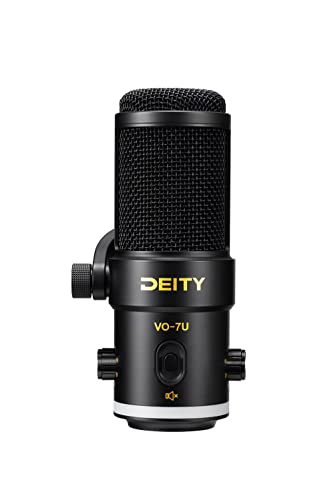 Deity VO-7U Boom Arm Kit USB Dynamic Podcast Microphone with RGB Lights for Game Podcast Stream YouTube (Black)