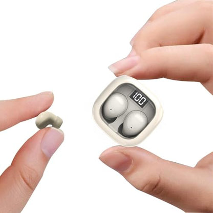 Smallest Invisible Mini Earbuds Wireless Bluetooth Low Profile Micro Tiny | Discreet Hidden Earbuds for Work, Small Headphones, Invisible Sleep Wireless Earphone IPX5 Waterproof for Small Ear Canals - color: Skin