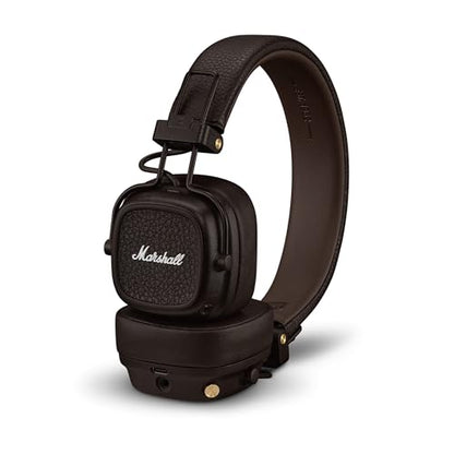 Marshall Major V Wireless On-Ear Bluetooth Headphones - 100+ Hr Playtime | Detachable Audio Cable | Microphone for Calls | Lightweight, Foldable Design for Travel - Brown - color: Brown