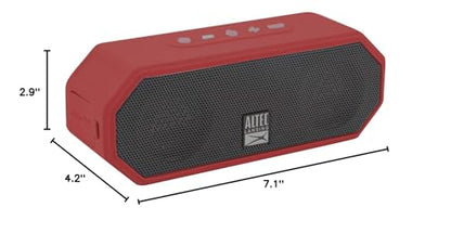 Altec Lansing - Portable Bluetooth Speaker, Waterproof IP67 - color: True Red