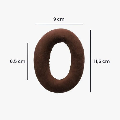 kwmobile 2X Earpad Compatible with Sennheiser Game Zero / HD380PRO / PXC450 / PXC350 / PC350 / PC360 - Replacement Velour Earpad Cushion for Headphones - Brown