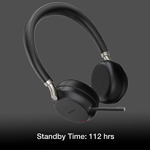 Yealink BH72 Bluetooth Headset Teams Version, USB-A, Black - GTW Bundle Yealink Wireless Headset with Global Teck Microfiber Cloth - Compatible for Office and Home Use - color: Black - No Charging Stand, size: MS Teams Version