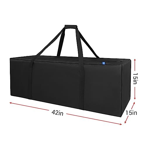 COOLBEBE 42" Sports Duffle Bag - 150L Extra Large Travel Duffel Luggage Bag | Upgrade Zipper, Sturdy & Water Resistant for Camping Moving, Black - size: 42" x 15" x 15"