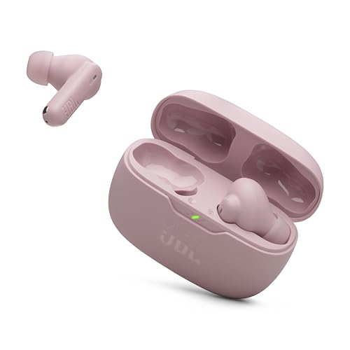 JBL Vibe Beam 2 - True Wireless Noise Cancelling Earbuds Pure Bass Sound & Smart Ambient Technology, 4mics for Crisp, Clear Calls, up to 40Hrs of Playback, IP54 Dust & Water Resistant (Pink) (Renewed)