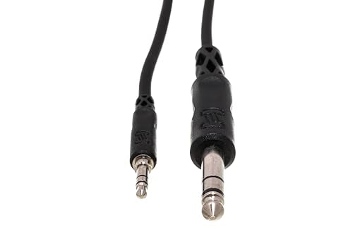 Hosa CMS-103 3.5 mm TRS to 1/4 Inch TRS Stereo Interconnect Cable, 3 Feet - size: 1 Count (Pack of 1)