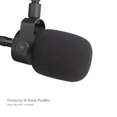 Podmic Pop Filter Microphone Windscreen Foam Mic Cover for Rode PodMic Broadcast Mic Large-Diaphragm Microphone to Block Out Plosives