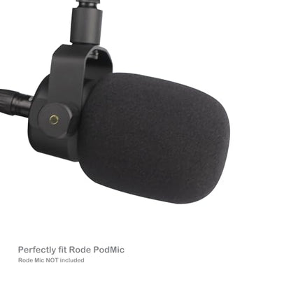 Podmic Pop Filter Microphone Windscreen Foam Mic Cover for Rode PodMic Broadcast Mic Large-Diaphragm Microphone to Block Out Plosives