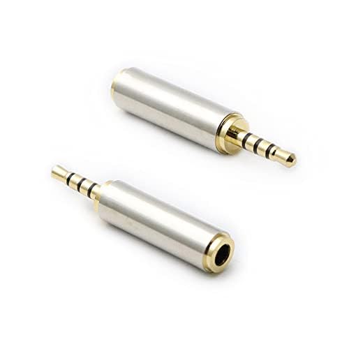 3.5mm Female to 2.5mm Male Audio Adapter Converter Headphone 2.5mm to 3.5mm 3 Ring Jack Stereo or Mono 2 Pack - color: 2 Pack Audio Adapter