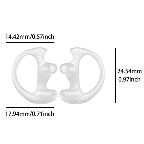 Earpiece with mic PTT Compatible for Motorola Walkie Talkie Radio cls1110 cls1410 bpr40 cp100 cp185 cp200 cp200d rdm2070d with One Pair Medium Earmolds, Covert Acoustic Tube Headset, 2 Pack
