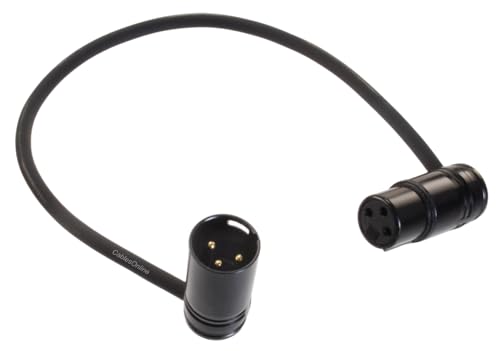 CablesOnline, 1ft. Low-Profile Slim Right-Angle 3-Pin XLR Male to Female Adjustable-Angle Microphone Cable, X3-0001
