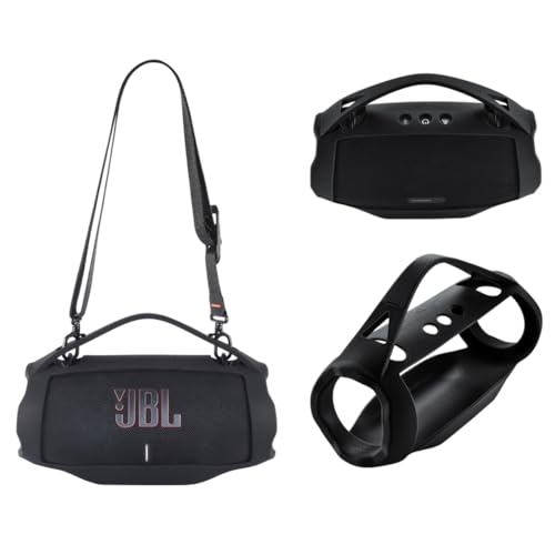 Silicone Cover Case Compatible with JBL Xtreme 4 Portable Bluetooth Speaker, Waterproof Soft Skin Silicone Protective Case for JBL Xtreme 4 Bluetooth Speaker Accessories (Black) - color: Black