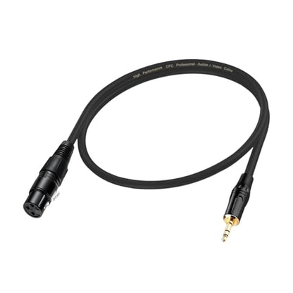 3.5mm to XLR Female Cable 3.3FT, Unbalanced 1/8 Mini Jack TRS Stereo Male to XLR Microphone Audio Cable, 24K-Gold-Plated Contacts for The cleanest Sound Experience - size: 3.3FT, style: 3.5 to XLR Female