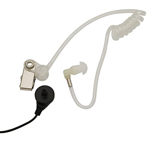 GoodQbuy® 2 Pin PTT Mic Covert Acoustic Tube Earpiece Headset Compatible with Icom Radio IC-F24S IC-F31 IC-F3 IC-F3S IC-F4 (Pack of 2)