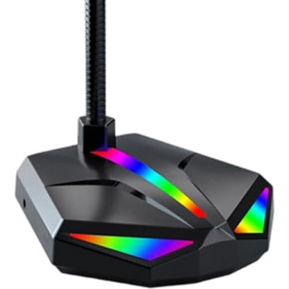 USB Microphone Adjustable Home Audio PC Equipment with RGB Light | Desktop Microphone for Recording Games Chatting Home Studio Broadcast Podcasting