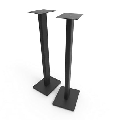 Kanto ST34 34” Universal Floor Speaker Stands for Bookshelf Speakers up to 30 lbs | Improved Sound | Hidden Cable Management | Timeless Design, | Pair | Black Steel w/Black MDF Base - size: 34 Inches- Black