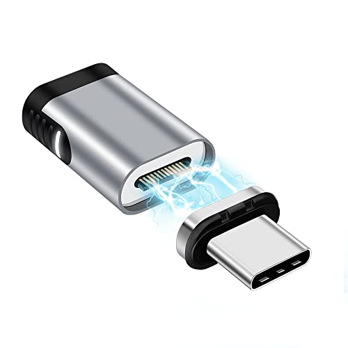 Magnetic USB C Adapter 24 Pin Mini Magnetic USB C Adapter Straight Male to Female Connector 100W PD Fast Charge 20Gbs Data Transfer USB3.1 - color: magnetic usb c adaptr 1pack