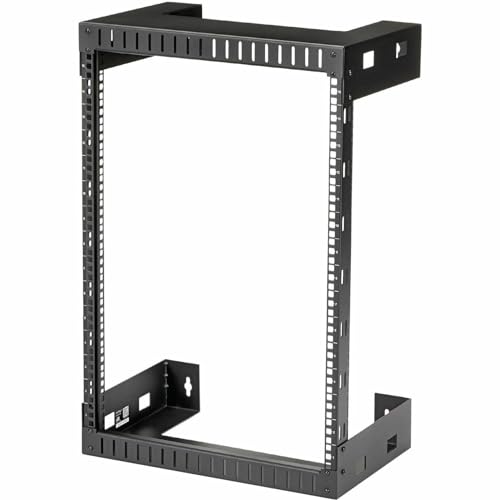 StarTech 15U 2-Post Wall Mount Open Frame Rack, 19in, 200lb (RK15WALLO) - size: 30.5"x19.9"x12"