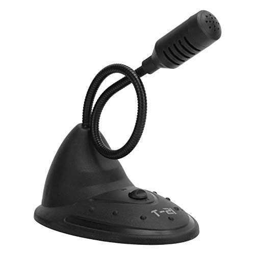 EBTOOLS Desktop Computer Microphone, 360° Adjustable Goose Neck Capacitive Microphone, 3.5MM Round Interface, Suitable for Notebook/Desktop Computers