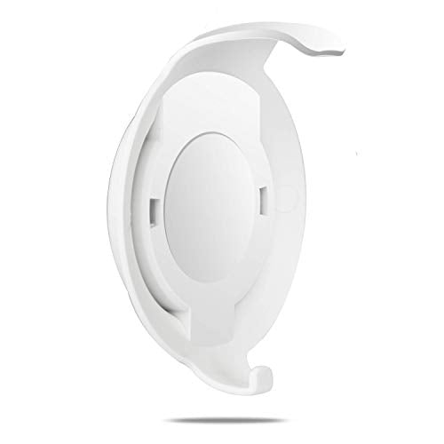 Echo Dot 3rd Gen Wall Mount, No-Drill Adhesive Holder with Cable Management | Sticking Tape or Screw Mount, Space-Saving Accessories for Bedroom, Kitchen, Bathroom, White - color: White
