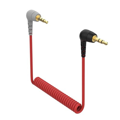 Alitutumao TRS to TRRS Adapter Cable, 3.5mm Scalable Patch Cord Wire (Red) - Compatible with Rode SC7/VideoMicro Go II/VideoMicro NTG Microphones, Fits iPhone, Smartphones and Tablets