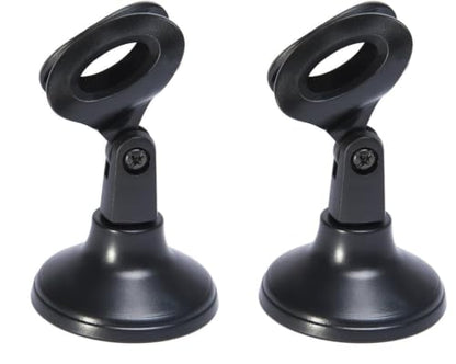 AKOAK Adjustable Portable Desktop Table Microphone Mic Stand Holder with Mic Clip for Computer Conference Studios Microphone,Podcasts, Online Chat, Lectures, and More (Pack of 2) - size: 11.7 cm (H) x 7.4 cm (W) (Pack of 2)