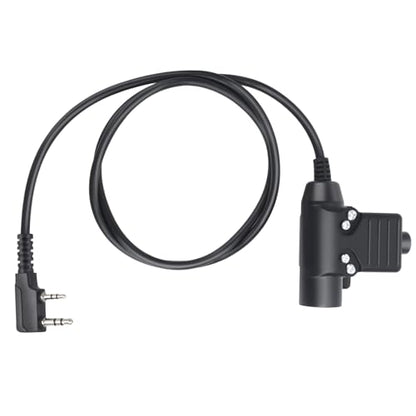 Two Way Radio U94 Ptt Adapter Push-to-Talk Button Adapter Calbe for Walkie Talkie Tactical Headset (K1 Civilian Wiring)