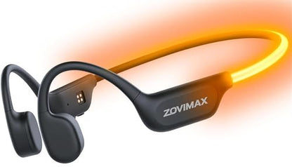 X500 Bone Conduction Headphones, Open Ear, LED Light, IP67 | Open-ear Bluetooth Sports Headset for Running, Cycling, Workouts & Outdoor, with Rear LED safety Light and Built-in Mic