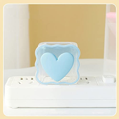 ZOSTLAND 5 in 1 DIY 18W 20W Heart Shape Protector Data Cable USB Charger Line Earphone Wire Saver Organizer Compatible with iPhone 11 12 13 14 15 Pro Max - color: Love Blue