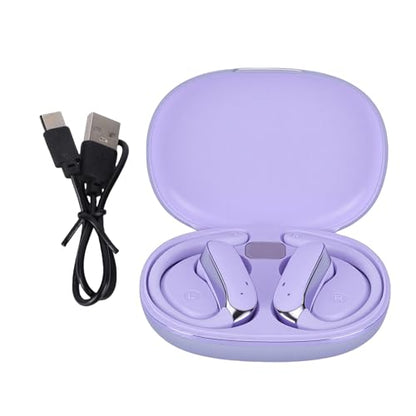 Diydeg Wireless Earbuds, IP54 Waterproofing BT5.49 Sport Headphones with Earhooks, No Sound Leakage, Touch Control Earphones for Gym, Running, Meeting, Workout (Purple) - color: Purple