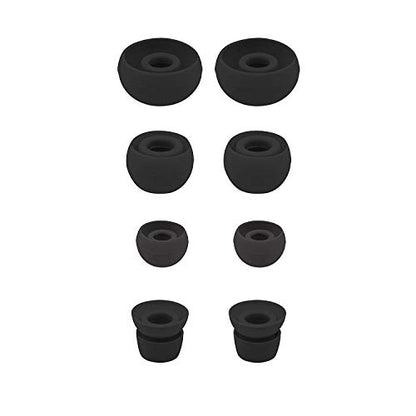 Replacement Silicone Earbuds Ear Tips Eargels Buds Set Compatible with Beats Powerbeats 3 Powerbeats 2 Wireless in-Ear Earphones (4 Pairs/Black) - color: Black