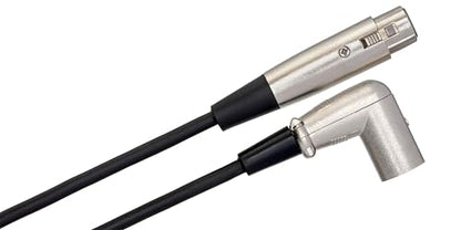 Hosa XRR-103 Balanced Interconnect, XLR3F to Right-angle XLR3M, 3 Feet