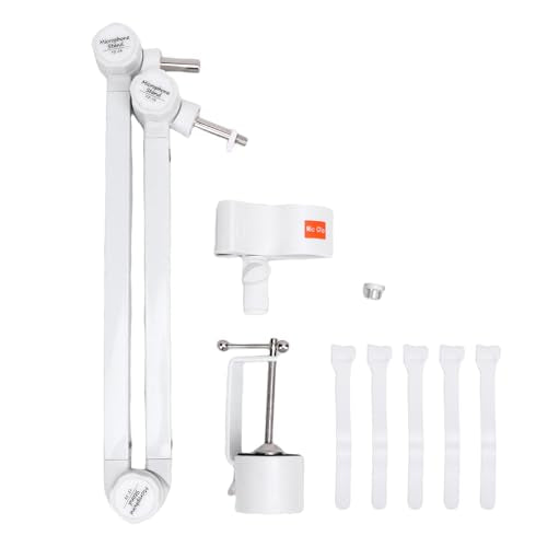 LICAEVEY Desk Mount Microphone Arm, Adjustable Boom Arm Stand with 360 Rotation & Cable Management, Spring Clamp for Podcast Streaming Gaming Studio Mics